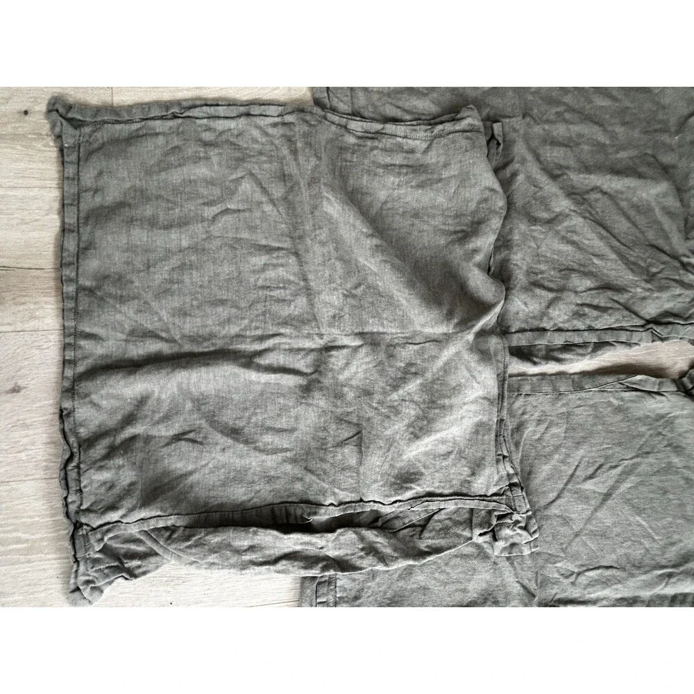 Pottery Barn 100% Linen Pillow Sham Set of 3 Euro 26